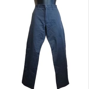 Calvin Klein Women's Gray Flat Front 100% Cotton Trousers